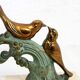 Bookends "birds" in regulation and marble 60s