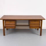 Mid-Century Teak Desk by Svend Åge Madsen for Sigurd Hansen, 1960s