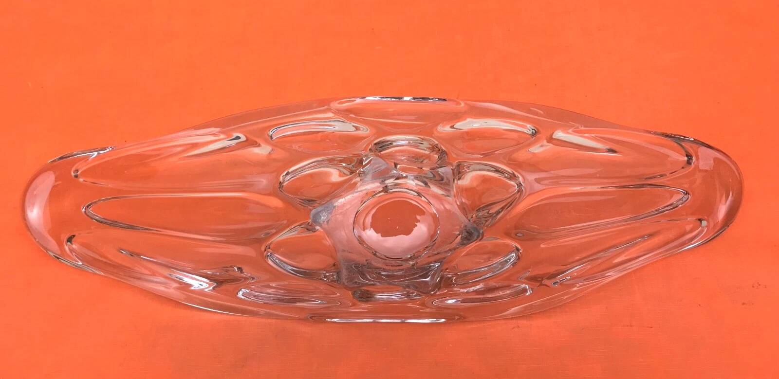 1970s Fruit bowl / Centrepiece transparent glass