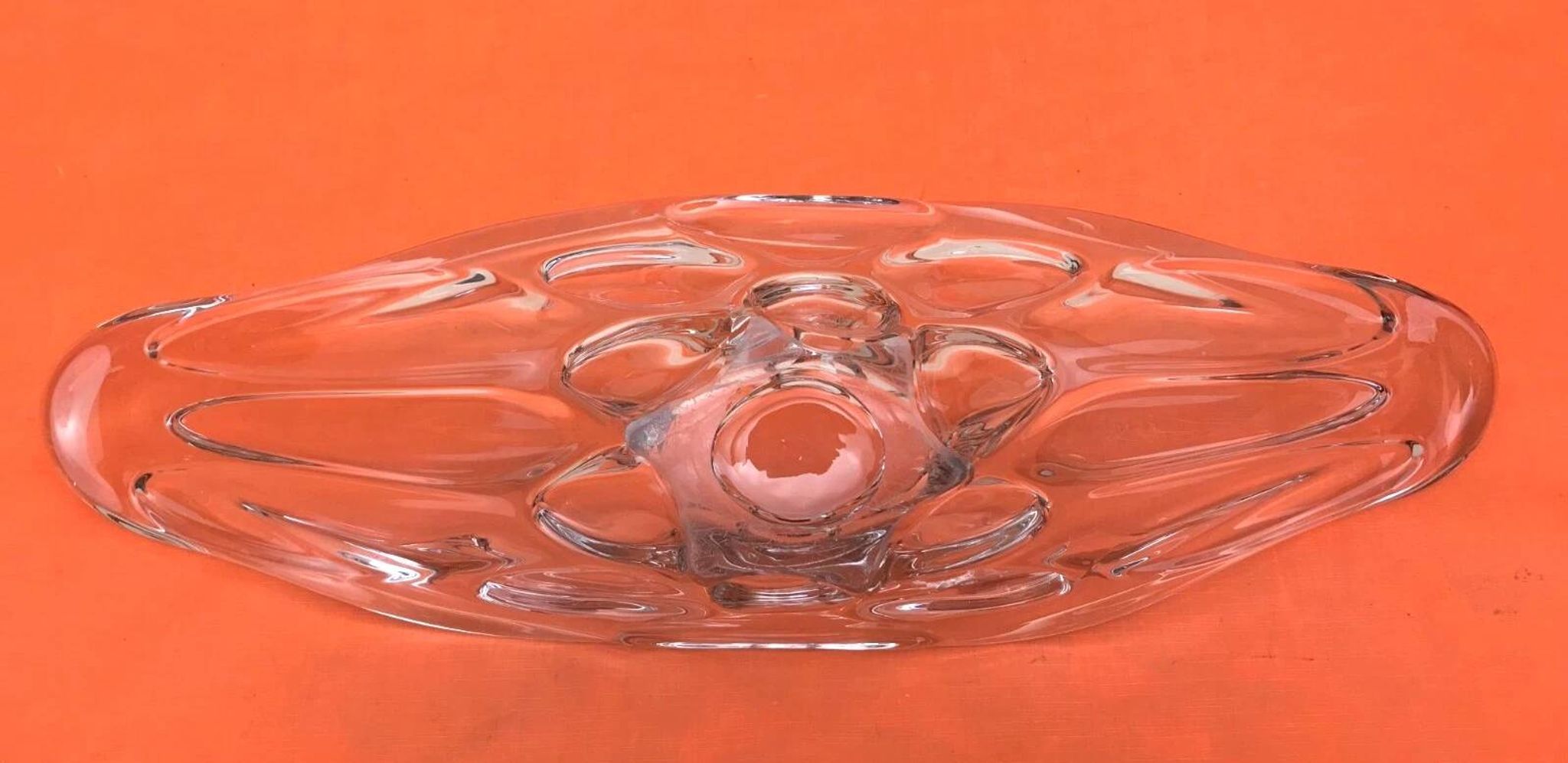 1970s Fruit bowl / Centrepiece transparent glass
