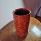 Vintage ceramic vase signed "Miep" with orange flamed glaze.