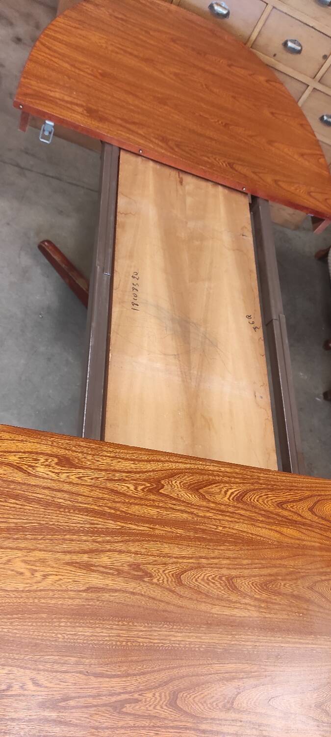 Baumann vintage Scandinavian style oval table with extension