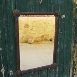 Old mirror "Tramp art"