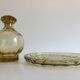 ART DECO Tray and Carafe Amber Yellow Glass
