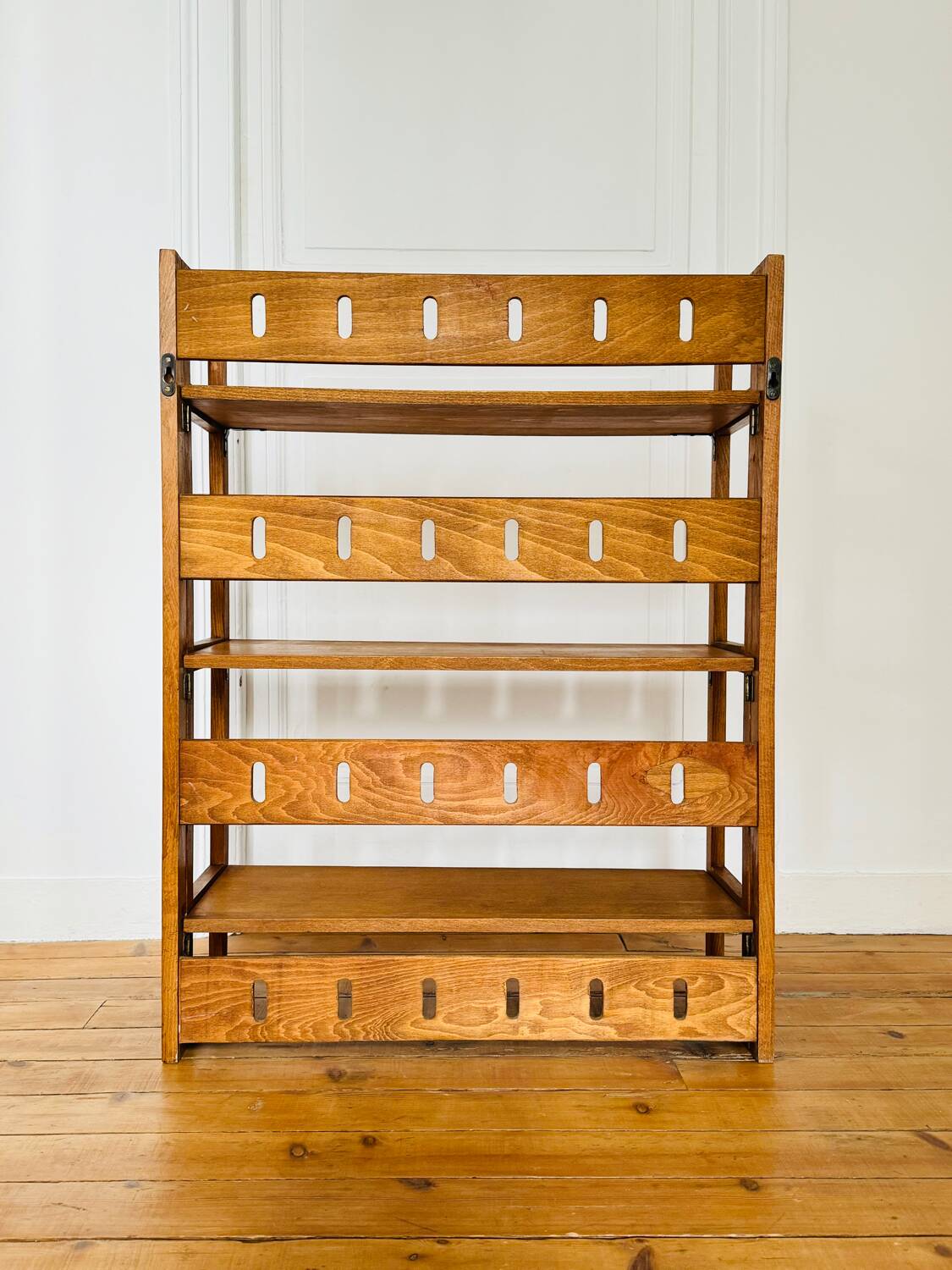 Vintage folding bookshelf, circa 1960
