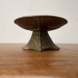 Brutalist bronze candlestick from the mid-century, 1960s.