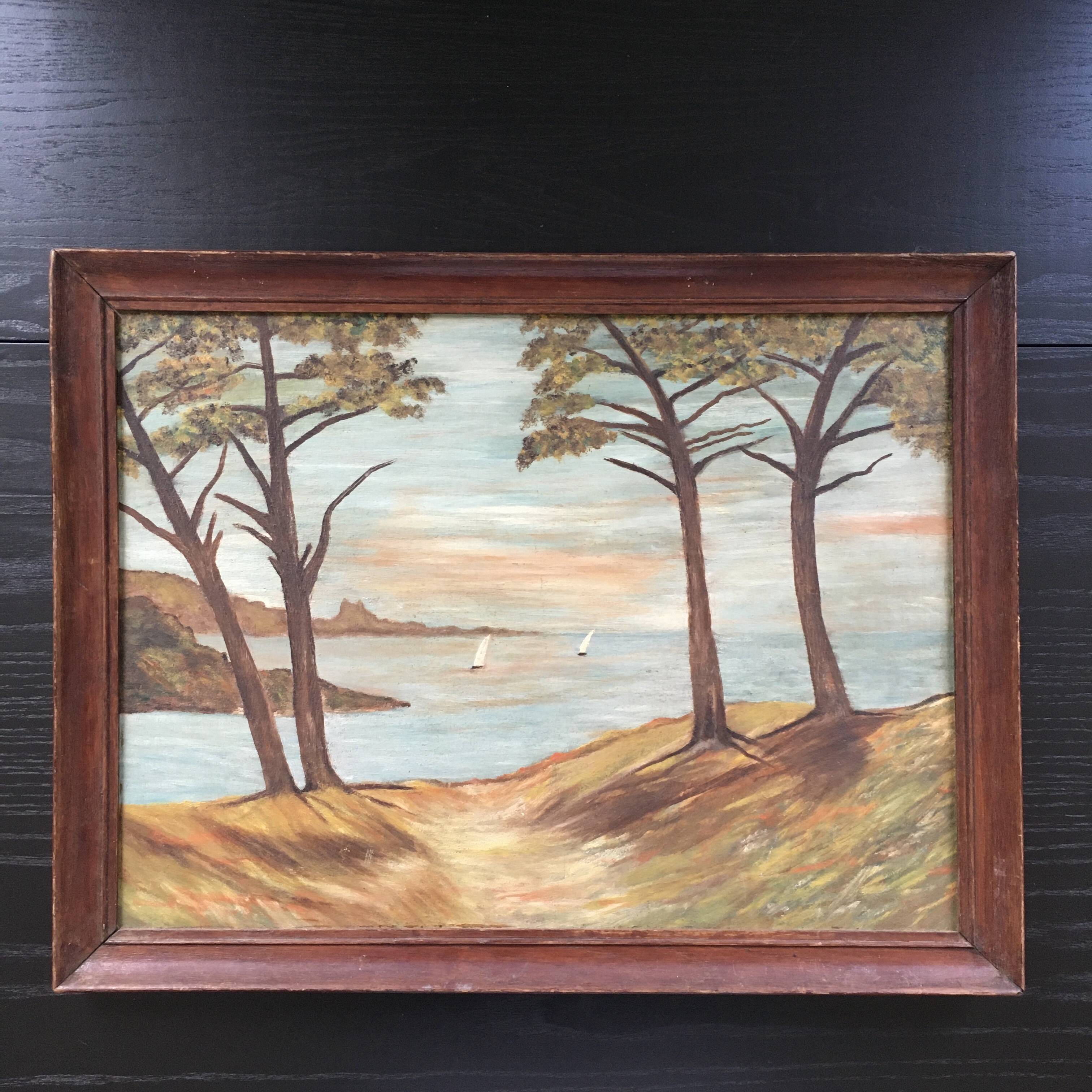 Old painting of the harbor