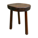 Tripod stool in raw wood