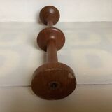 Large Scandinavian teak wood candle holder