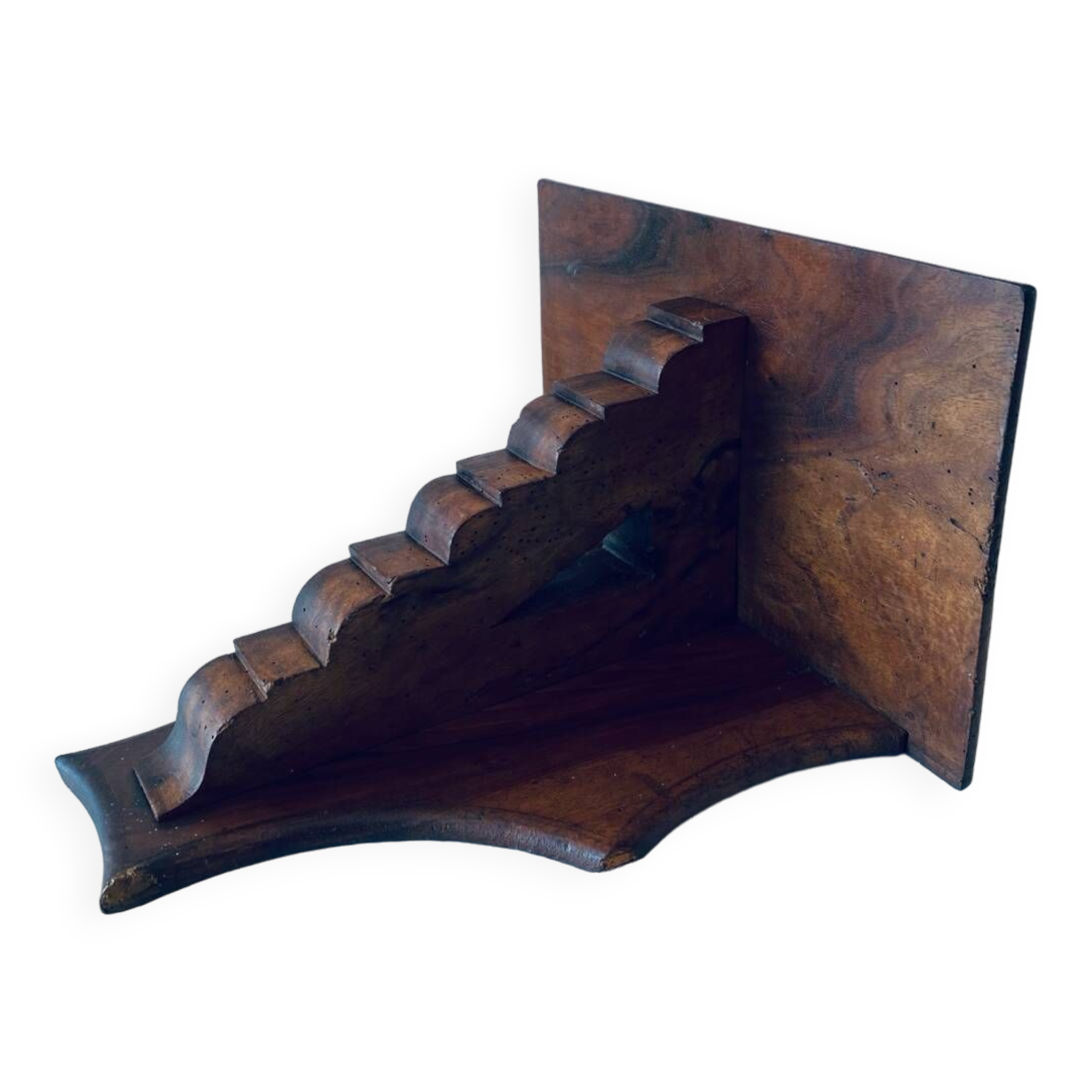 Antique wooden wall shelf
