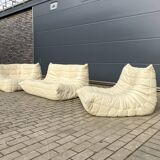 100% authentic Ligne Roset Togo 1.2z & hoek in Beige leather