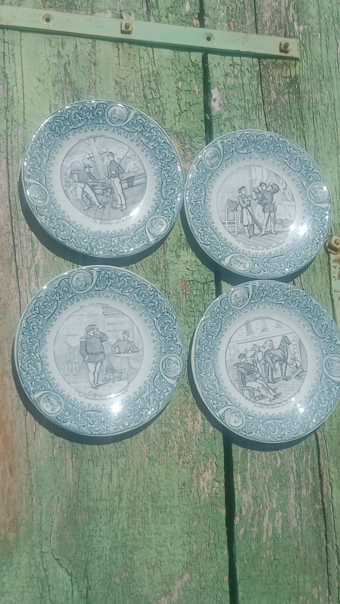 antique Lunéville "Opaque" plates