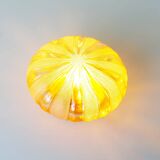 Vintage amber glass wall lamp by Wila Leuchten, Germany 1970's