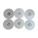 set of 6 Fabiola Digoin Sarreguemines soup plates