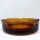 Ashtray glass amber, Italy, 1970