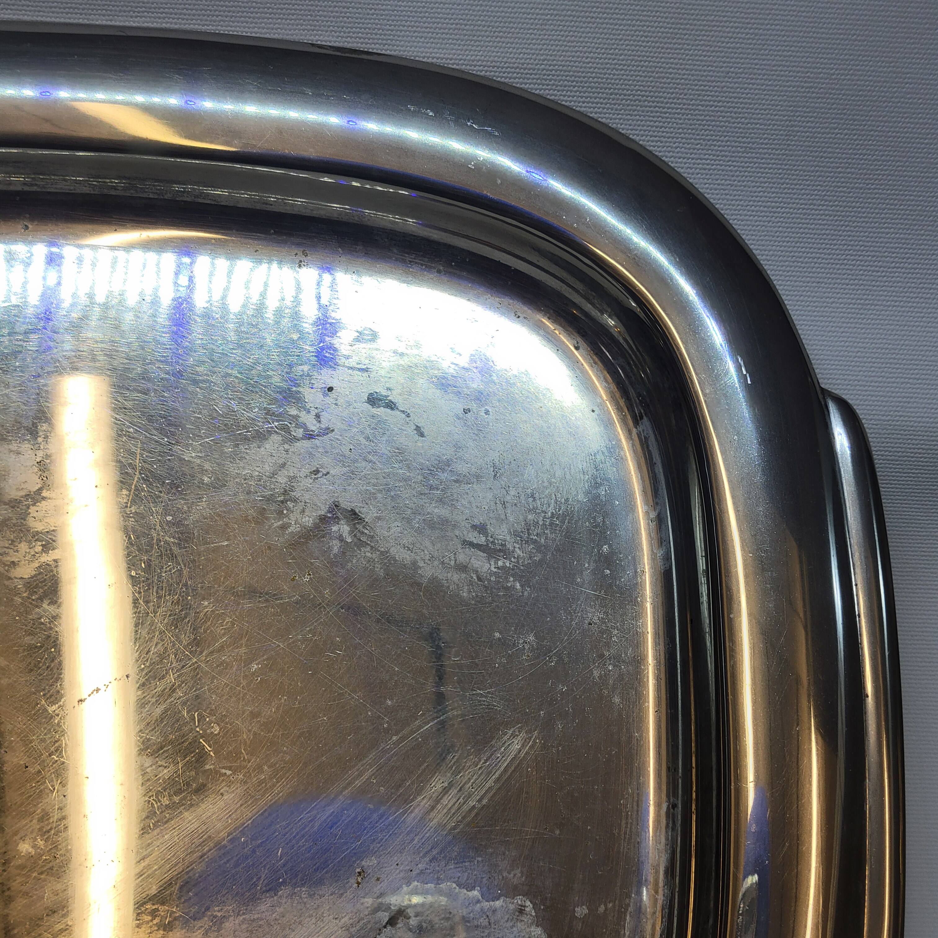 Prata Wolff Vintage Silver Metal Tray