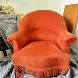 Fauteuil crapaud orange