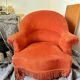 Fauteuil crapaud orange