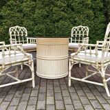 Table & Chairs & Console by McGuire, 1970s