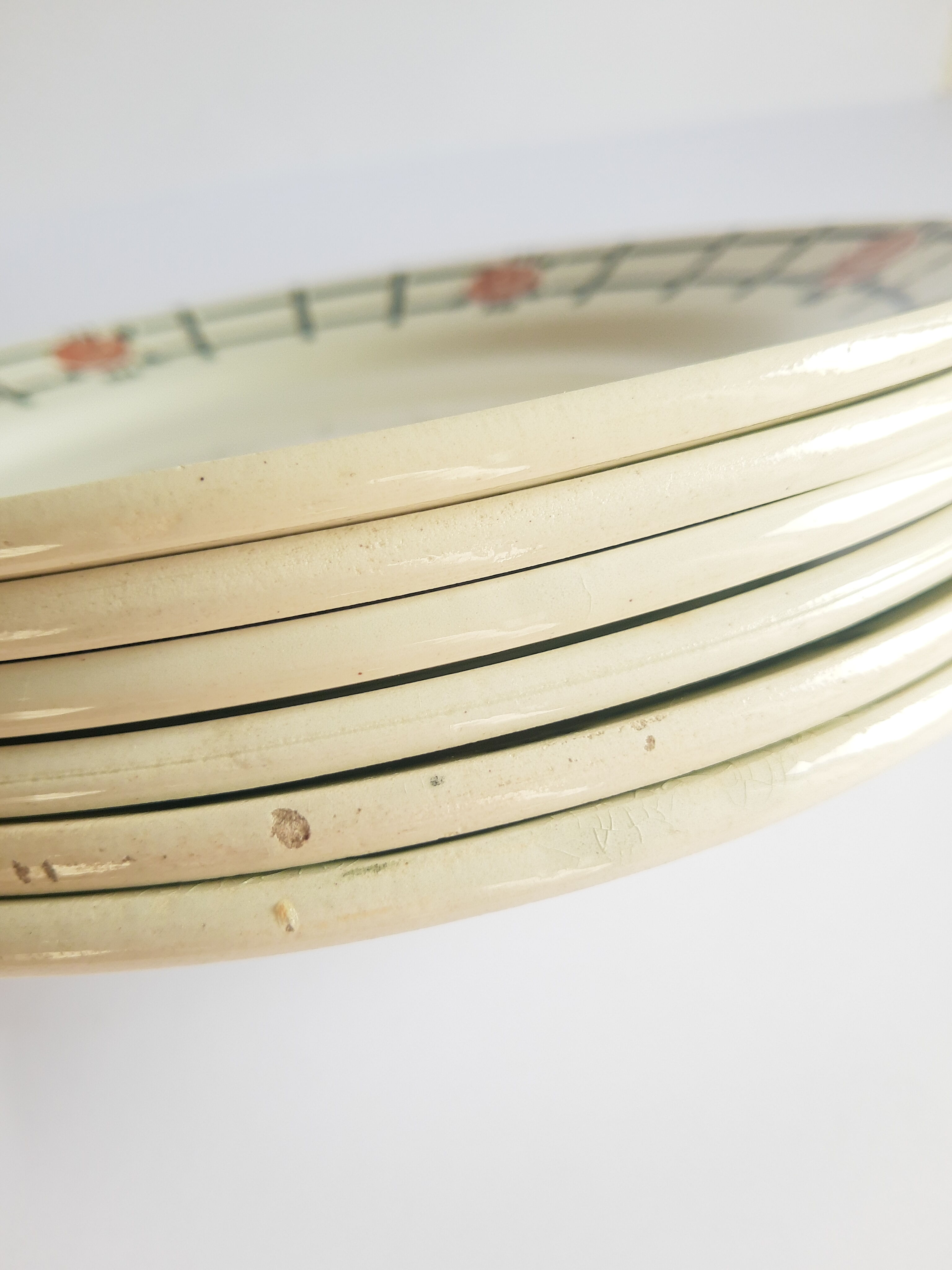 Set of 6 flat plates St amand vintage vintage