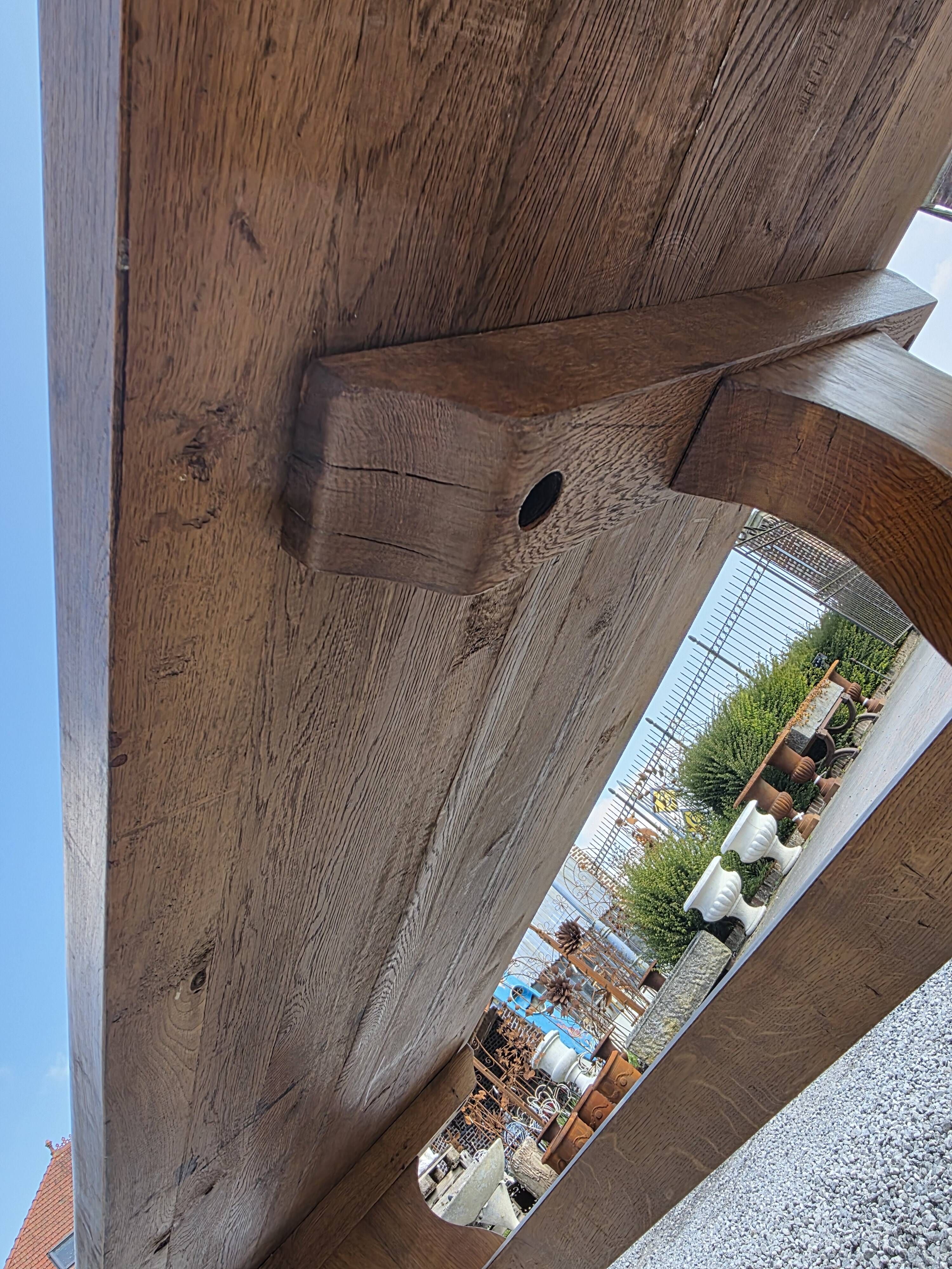Table monastère en chêne massif,  243cm de L