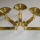 1 out of 10 pcs. Postmodern italian designer sottsass brass wall coat hooks
