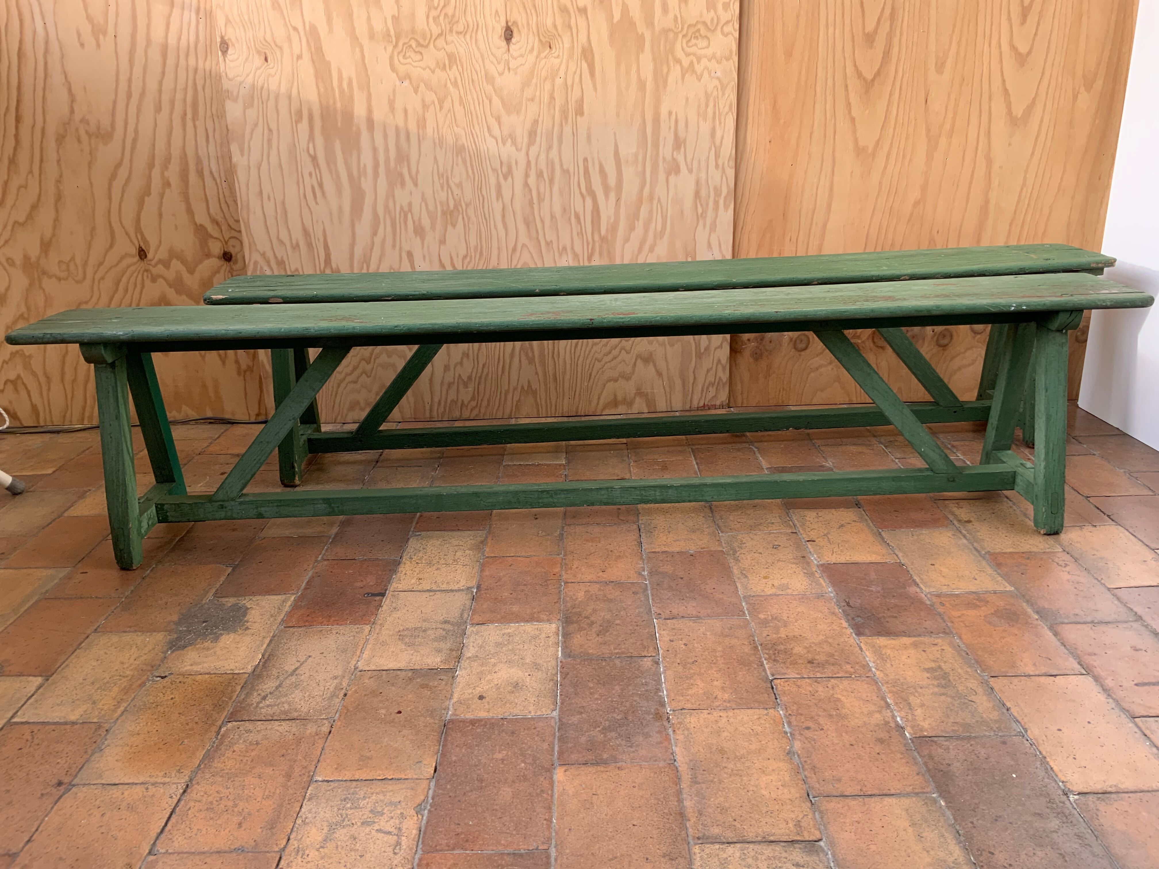 Pair of vintage benches