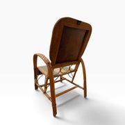 Fauteuils en rotin éclissé style Audoux Minet des années 50 F
