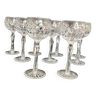 Tableware, series of nine 20th century Alsace crystal wine glasses