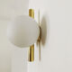 Set of 2 brass Sputnik sconces by Kaiser Leuchten