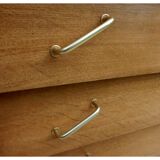 Renovated vintage chest of drawers 1960s golden oak compass feet