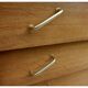 Commode vintage rénovée années 1960 chêne doré pieds compas