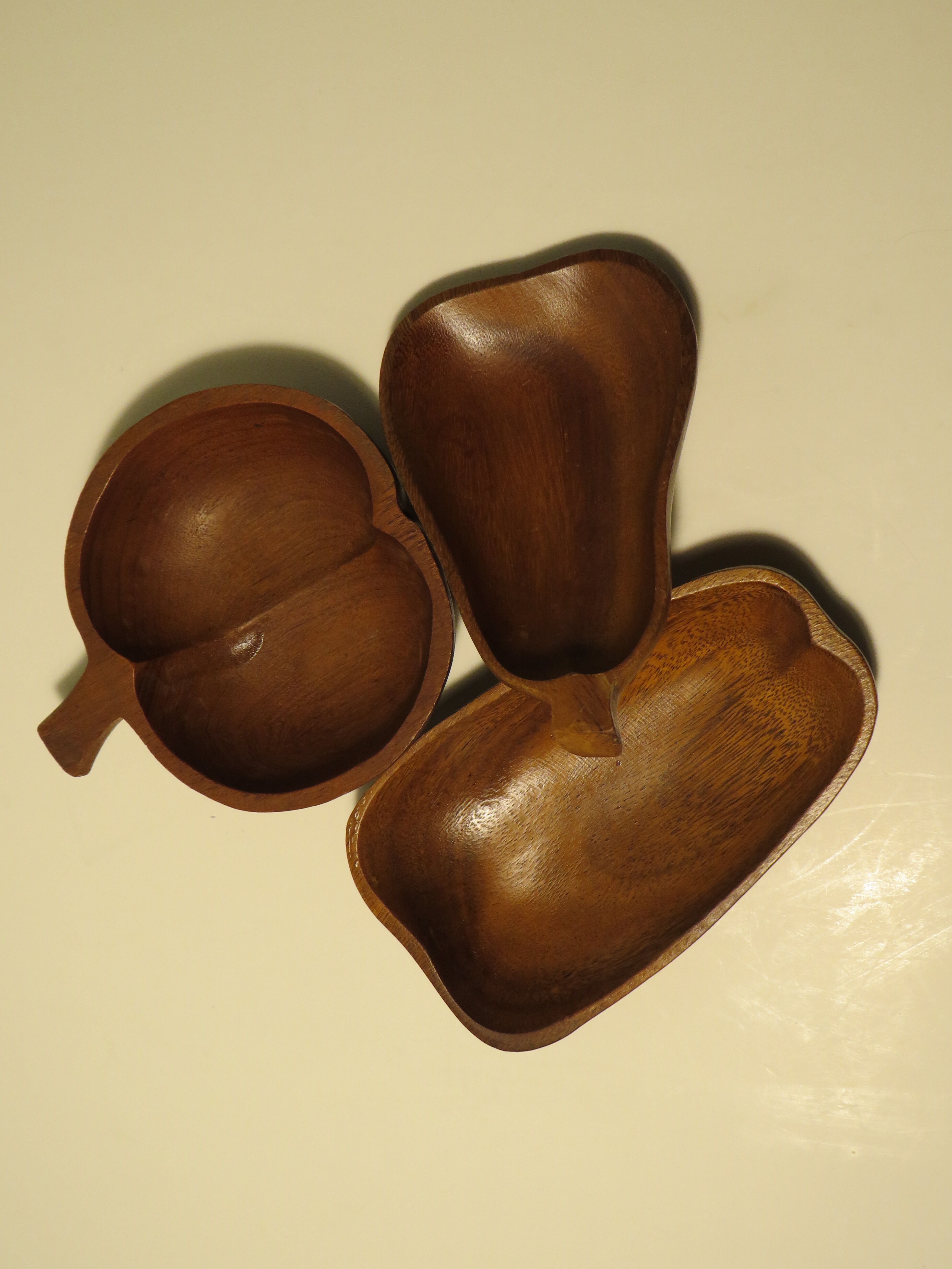 Set of 3 teak bowls from the 1970s