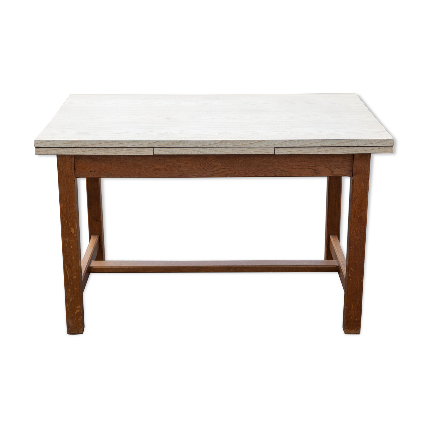 Wood and formica table with extensions
