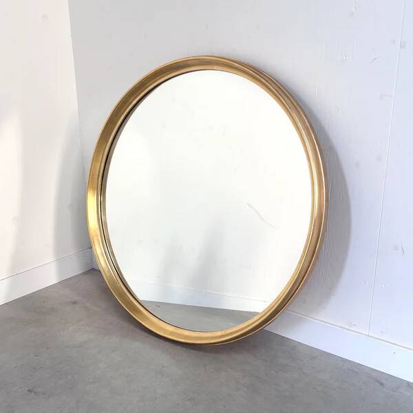 Large round vintage mirror, 1960s