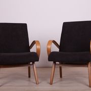 Model 53 Armchairs by Jaroslav Smidek for TON, 1960s, Set of 2