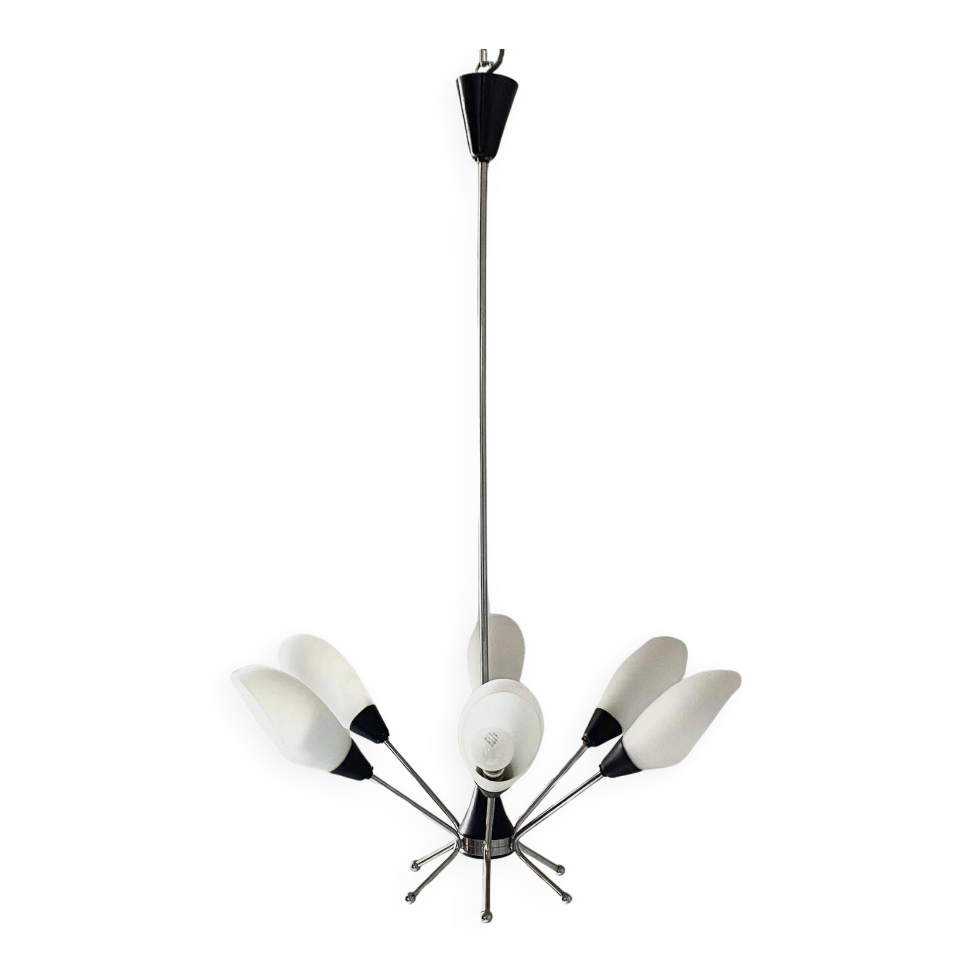 Vintage Sputnik chandelier, Attributed to Stilnovo, Italy 1960 's