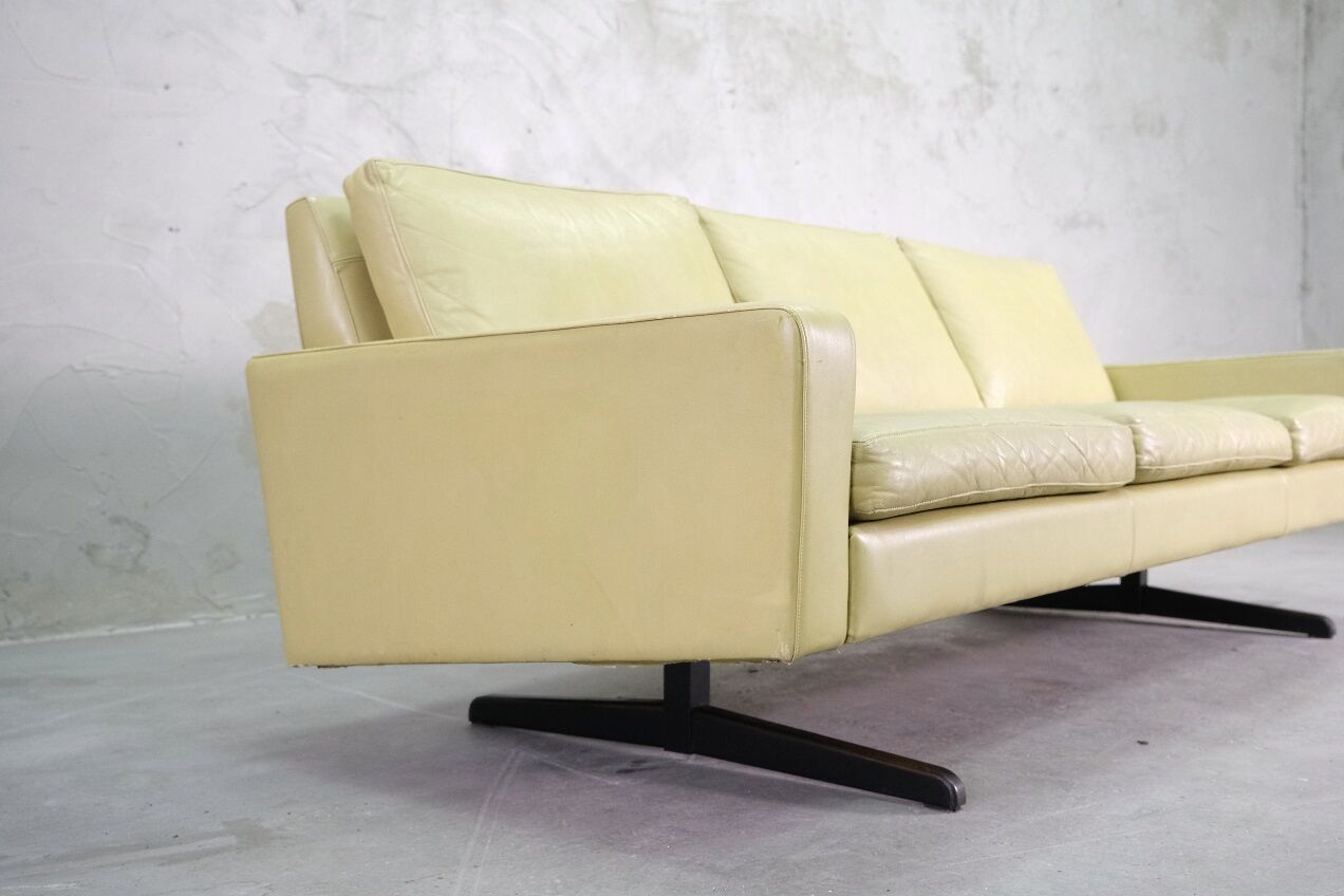 Mid-Century Scandinavian Leather Sofa, 1960s