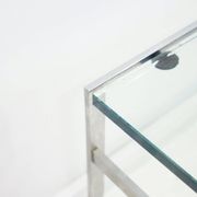 Table basse en acier et verre de Preben Fabricius et Jørgen Kastholm
