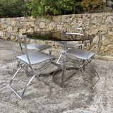 Marcello Cuneo model 4 chairs series "Luisa" 1970