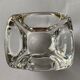 Individual ashtray in colorless crystal signed daum france followed by a cross of lorraine