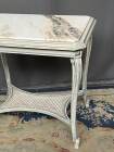 Louis XV style tea table. Marble top.