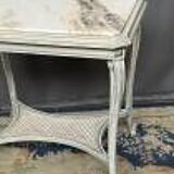 Table à thé de style Louis XV. Plateau en marbre.