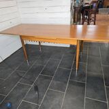 Vintage rectangular table with 2 extensions from the 60s