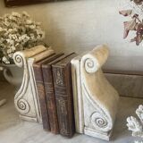 Pair of vintage patinated plaster bookends