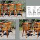 Set 5 chaises Baumann n°108 années 50