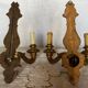 Paire d’appliques  murales bois peint vintage