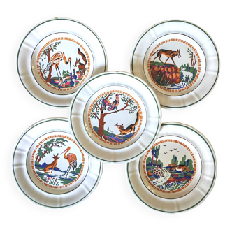 Assiettes anciennes Longwy