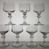 Set of 6 glasses balloons with Venetian ribs