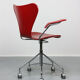 Chaise modèle 3217 Red Swivel par Arne Jacobsen pour Fritz Hansen